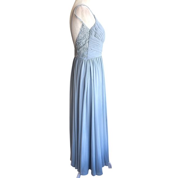 JJ's House Dusty Blue Bridesmaid Prom Formal Pagent Dress Size 4 /6 - Picture 5 of 10